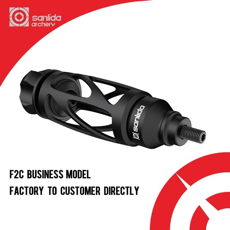 sanlida Archery Dragon 10 Stabilizer Bow Riser Extension Dampener, Quick Disconnect Silencer for Recurve Bow Compound Bow - Image 1